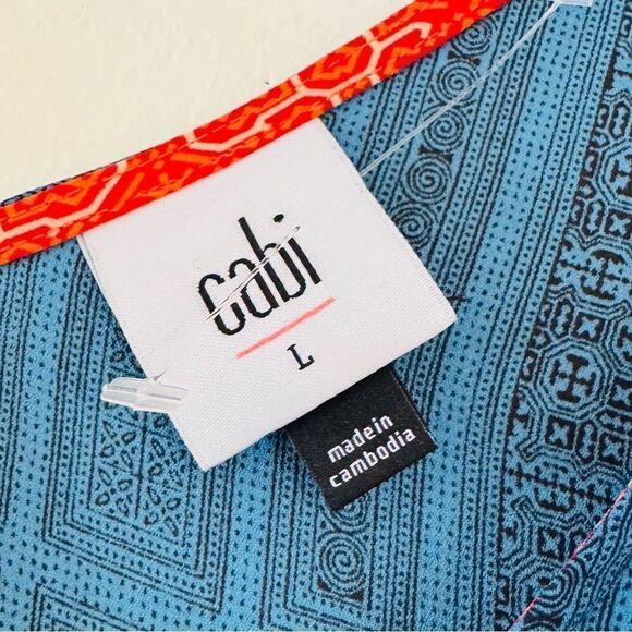 CAbi #5787 Nomad Shoulder Tie Top Multicolor Size Large - Picture 5 of 6